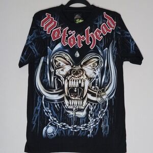 Y2K Motorhead England Concert Band T-shirt Size Medium AOP All Over Print